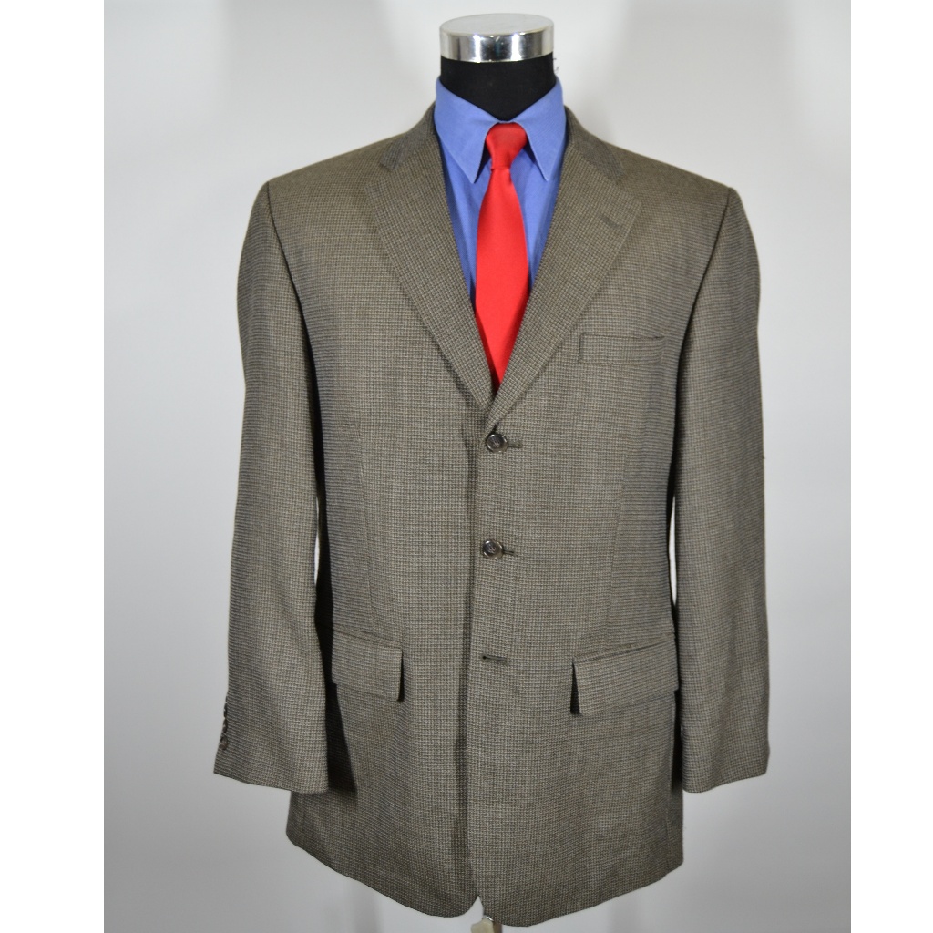 Haggar 42r Sport Coat Blazer Suit Jacket Gray Bro